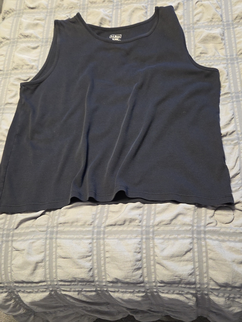 XL LL Bean Navy Sleeveless Top, Like New